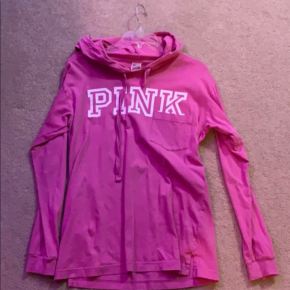 pink long sleeve shirt